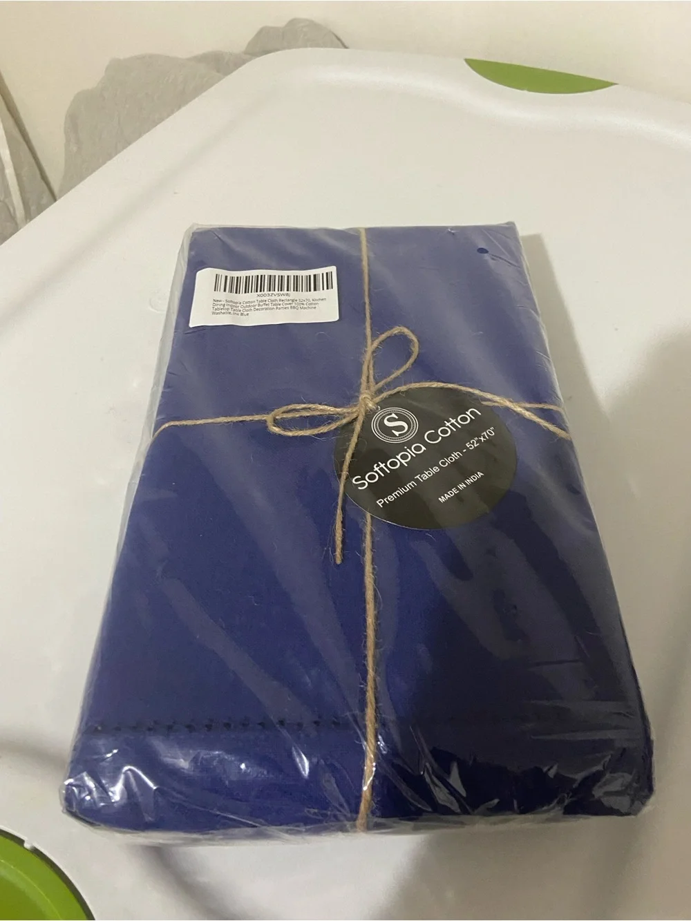 Softopia Cotton Tablecloth Rectangle 52 X 70” Ink Blue